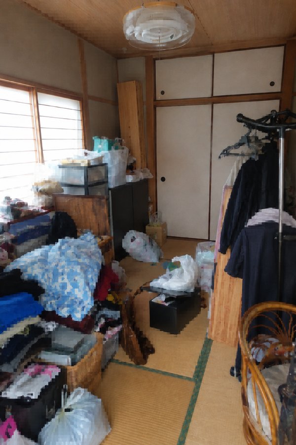 群馬県高崎市の和室1部屋の不用品回収・片付け 作業前
